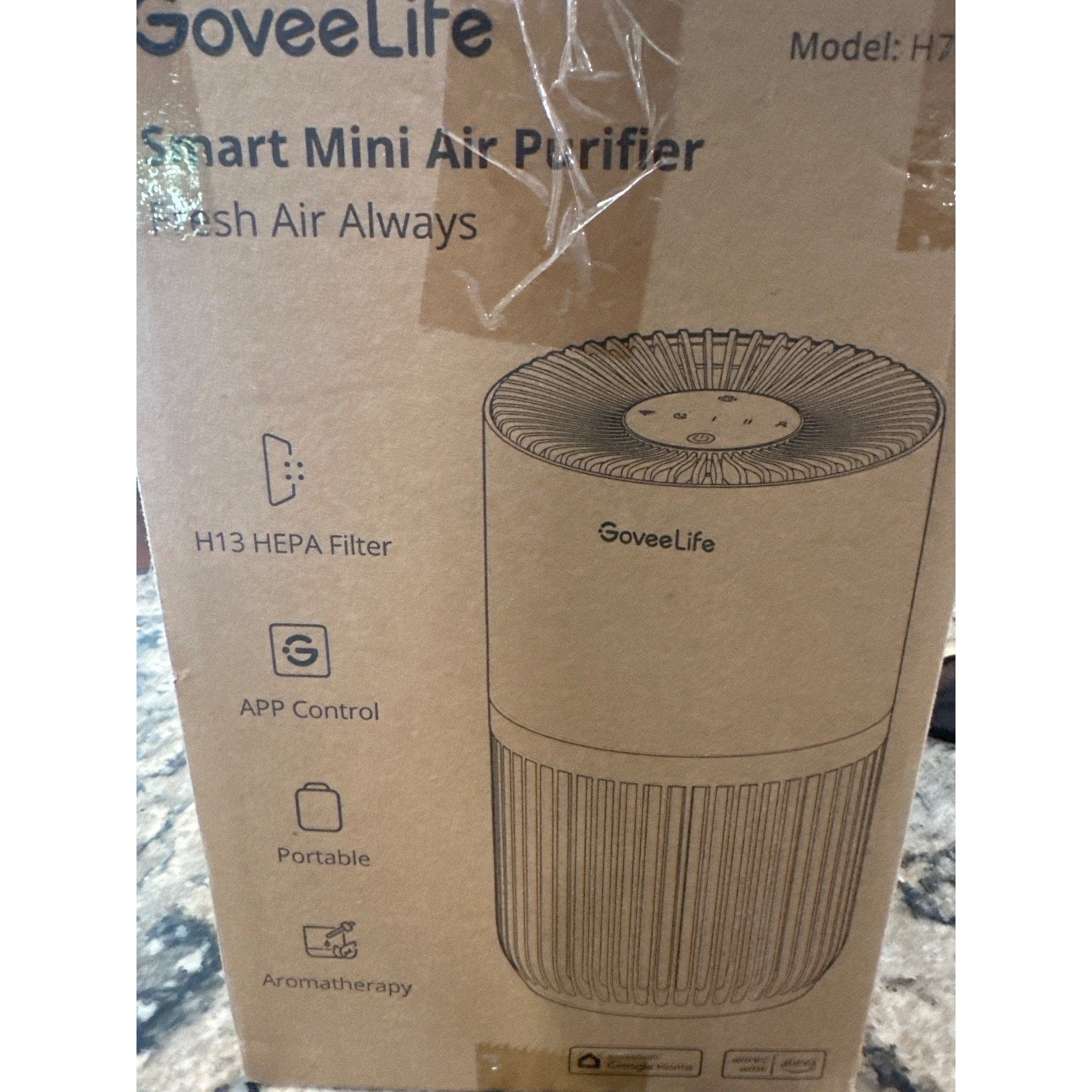 GOVEELIFE MINI AIR PURIFIER FOR BEDROOM, SMART PURIFIER WORKS WITH ALEXA, GOOGLE