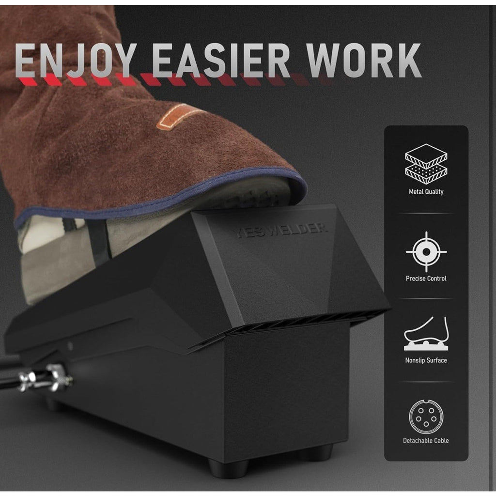 YESWELDER TIG Welding Foot Pedal Amp Control for TIG-200P, TIG-205P, YWT-200DC