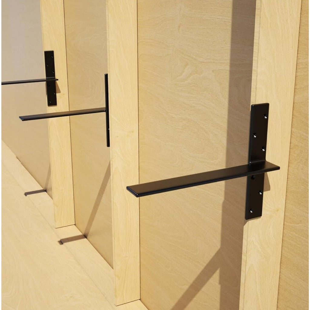 Floating Shelf Bracket 3/8" Thick Heavy Duty Shelf Brackets 4 12 Inch 4 PACK