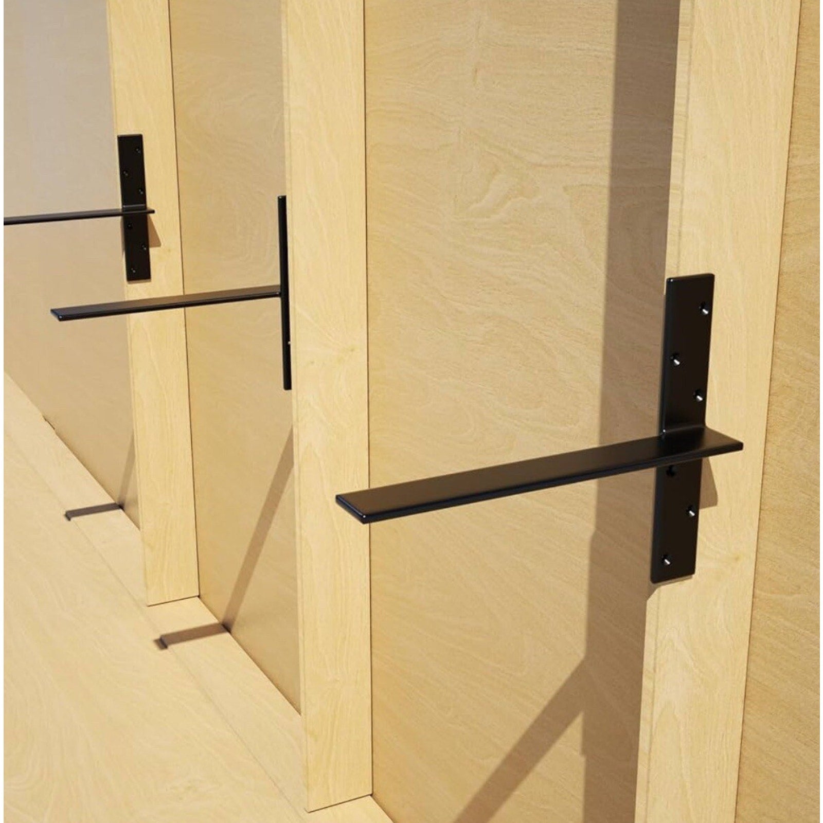 Floating Shelf Bracket 3/8" Thick Heavy Duty Shelf Brackets 4 12 Inch 4 PACK