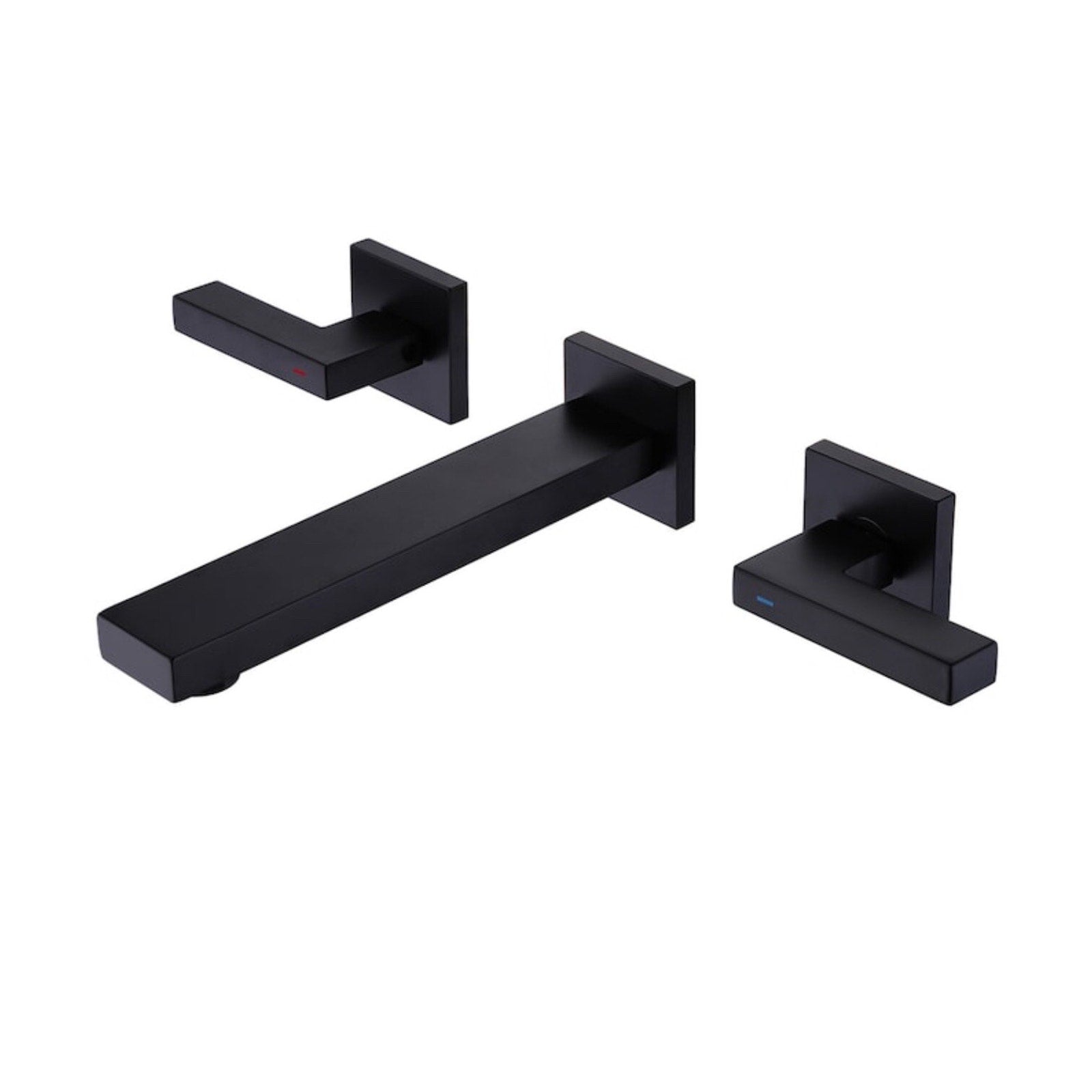 BiaoTeng 3 Hole Taps for Bathroom Basin Wall Mounted Hot and Cold