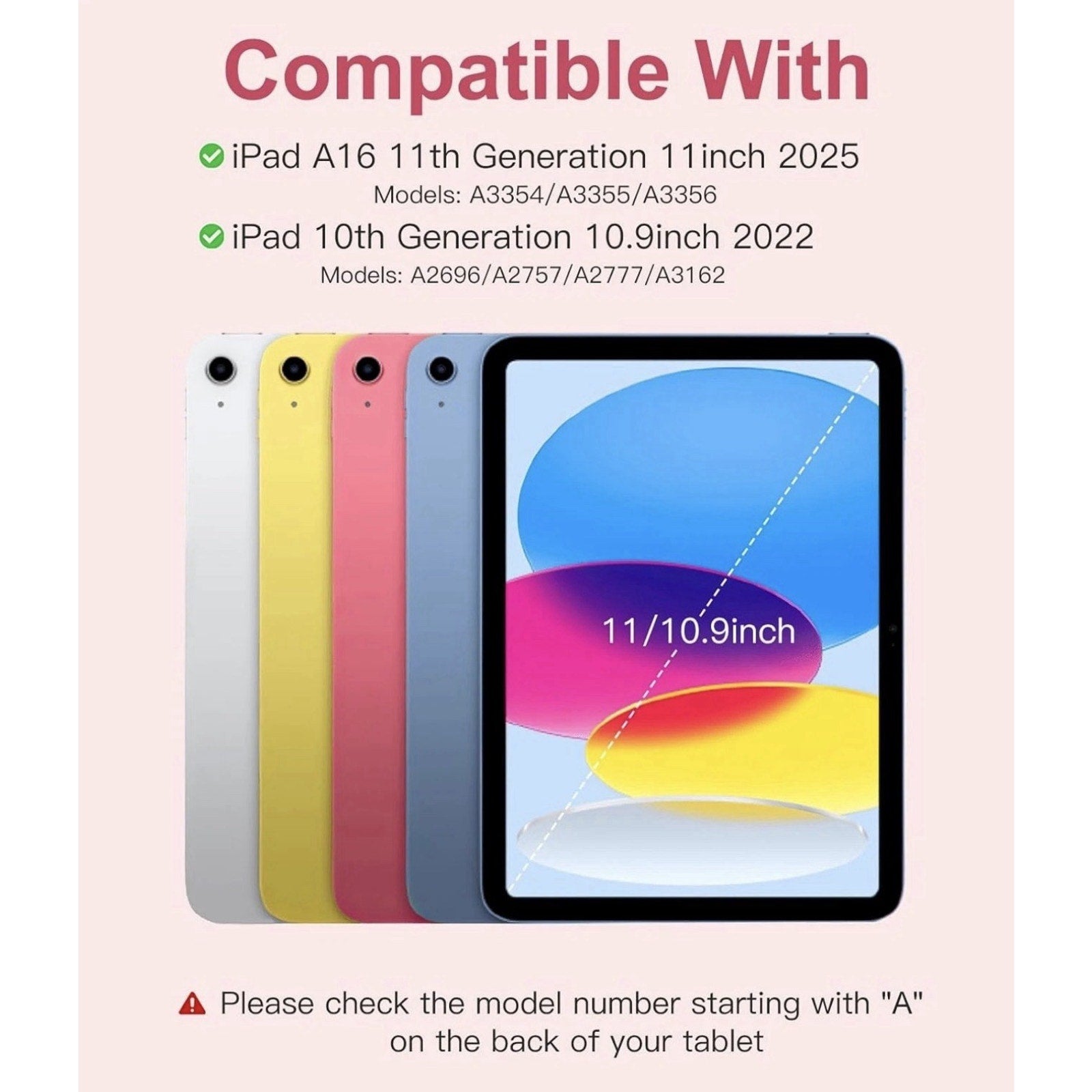 Pink Hamile for iPad 11th 10th Generation Case with Keyboard with Pencil Holder