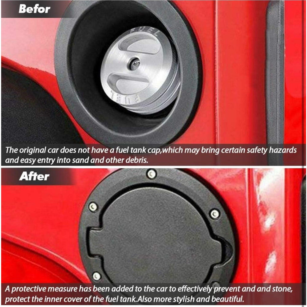 Gas Fuel Tank Lid Cover Fit Jeep Wrangler JK Unlimited 2007-2018