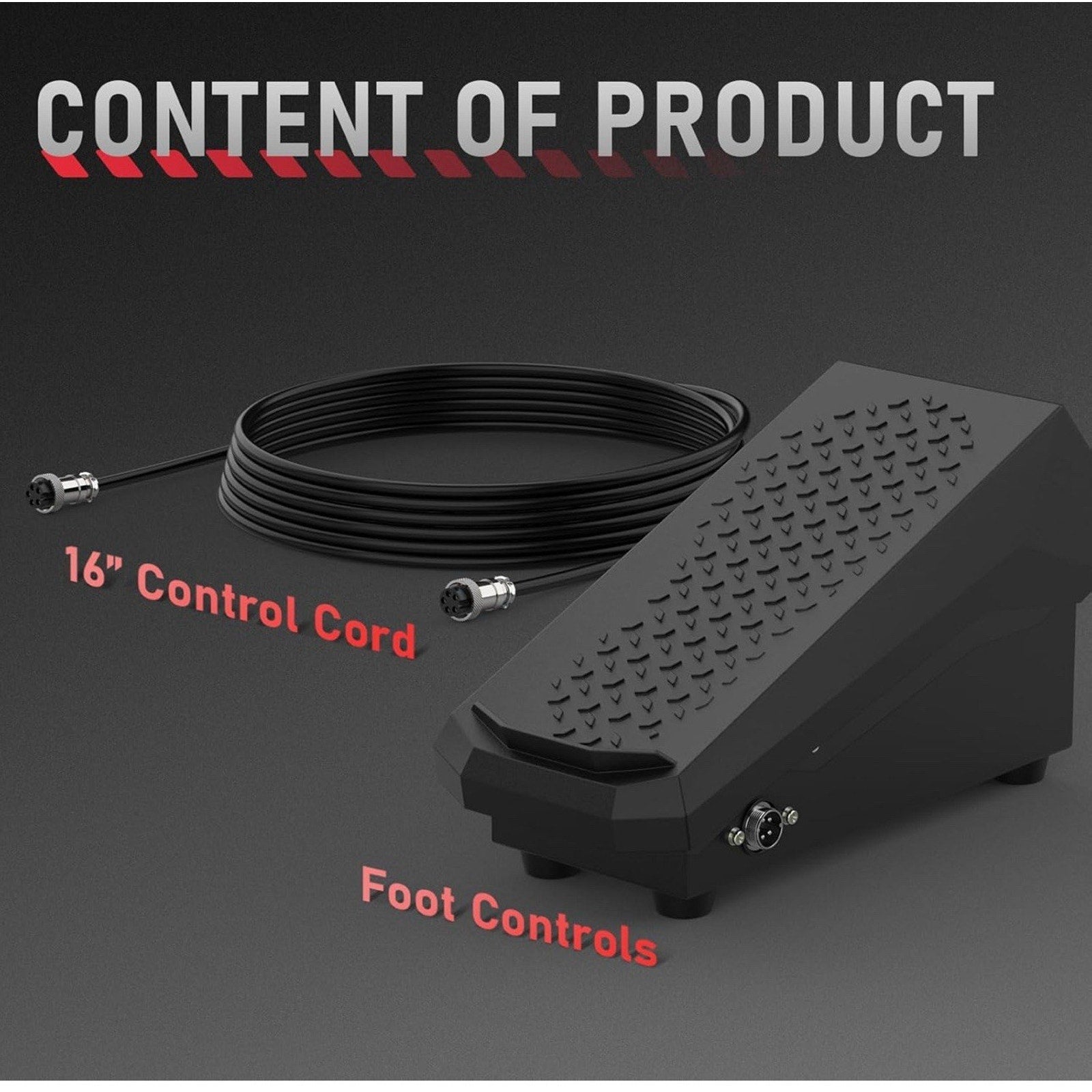 YESWELDER TIG Welding Foot Pedal Amp Control for TIG-200P, TIG-205P, YWT-200DC