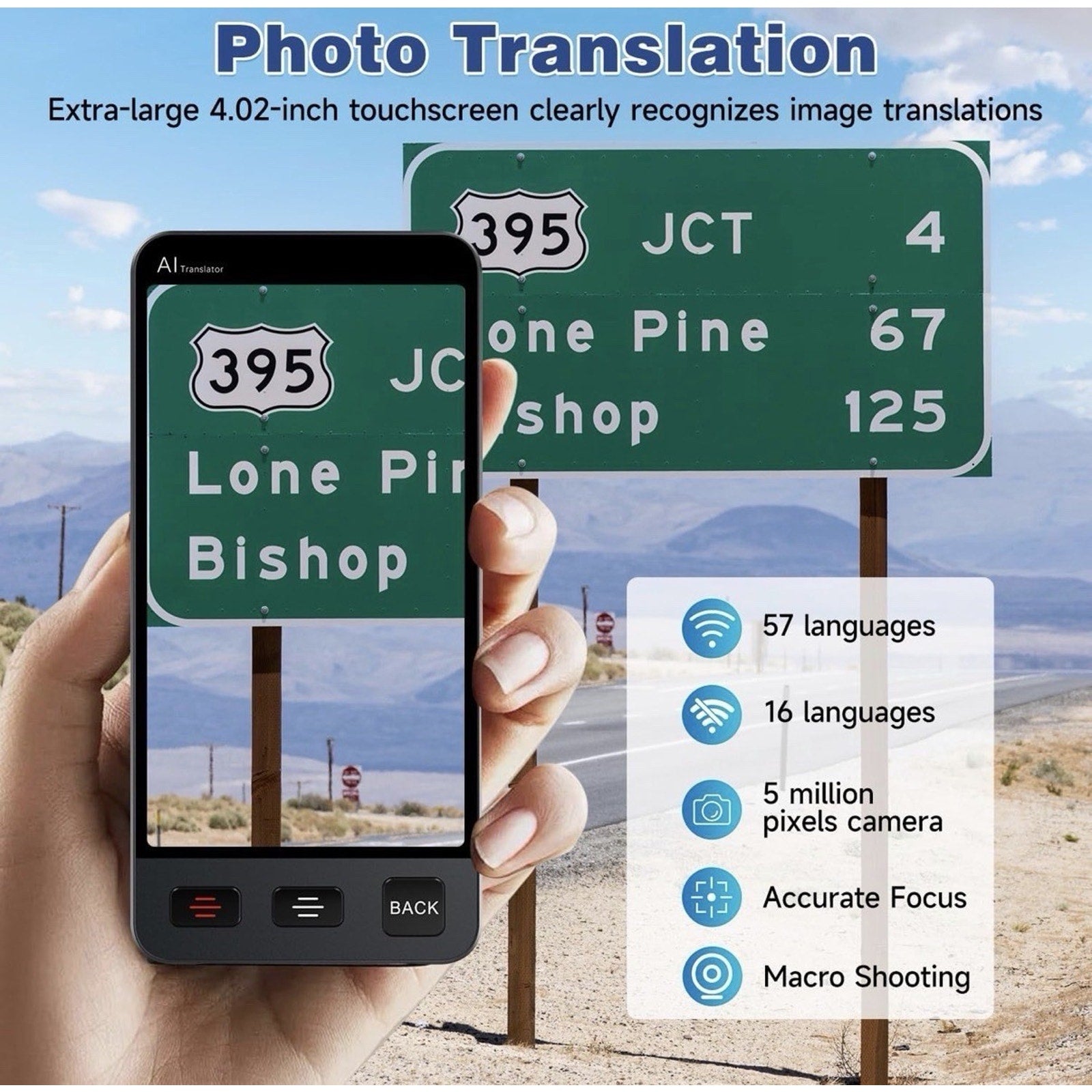 M80 PRO AI Voice Translator –2-Way Smart Translator | 142 Languages | Off/Online