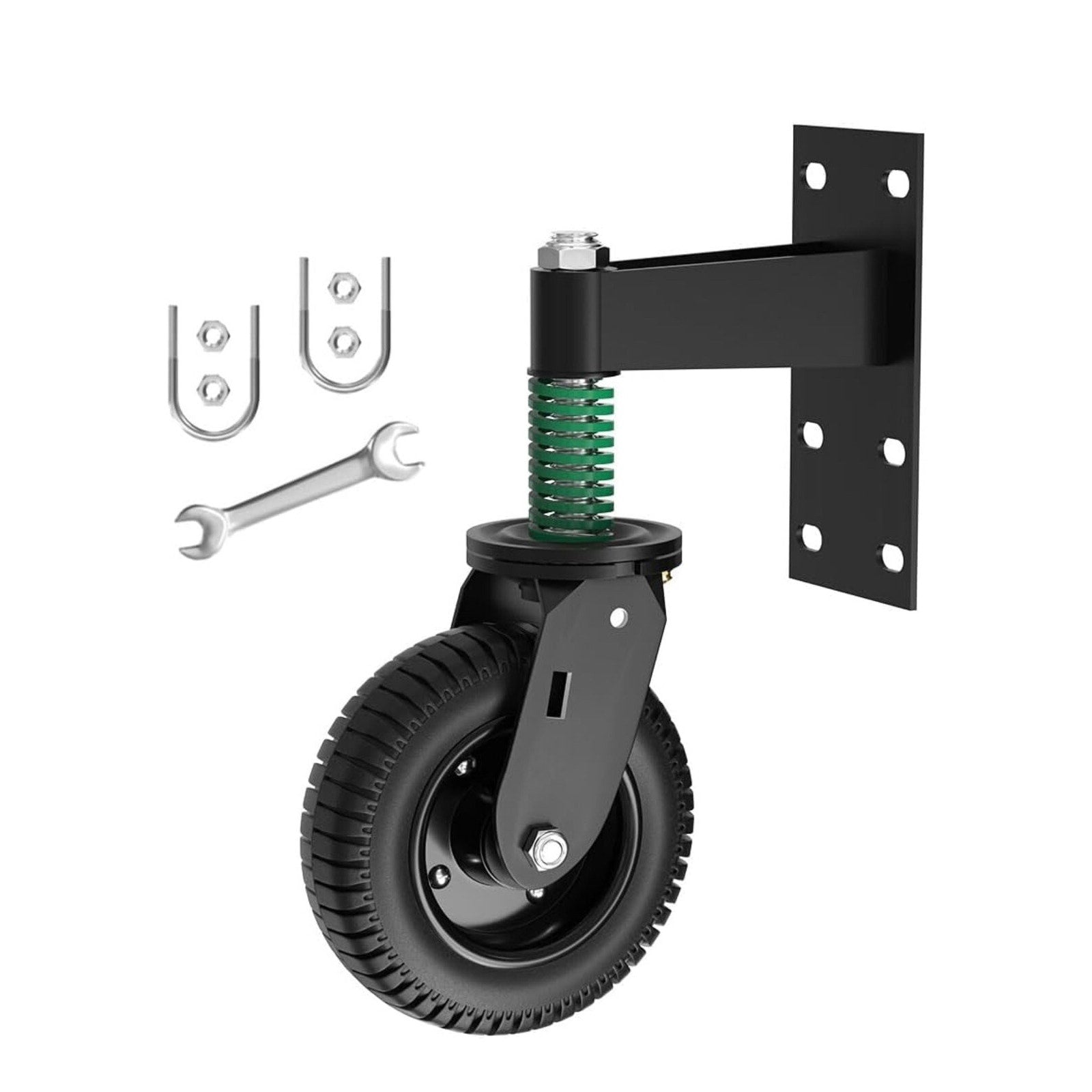 Gate Wheel 8 Inch for Metal Tube Gate Wooden Gate,600 Lb Capacity Heavy Duty Spr
