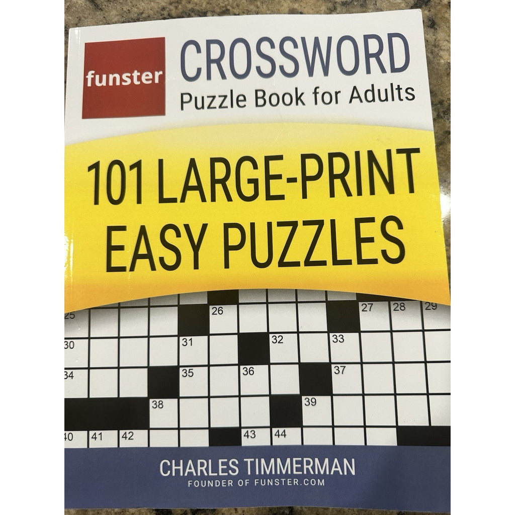 Funster Crossword Puzzle Book for Adults: 101 Large-Print Easy Puzzles