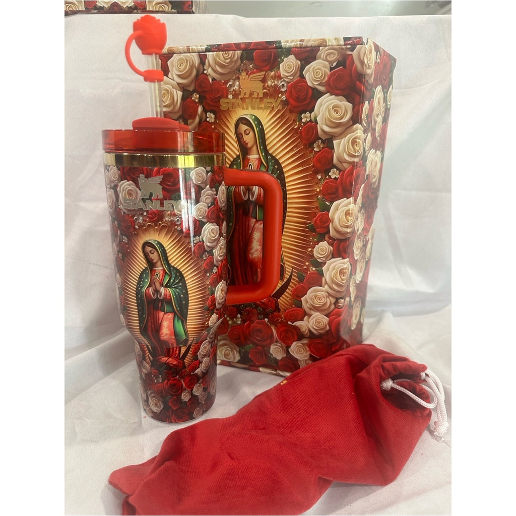 40 oz Stanley Quencher Tumbler - Virgen de Guadalupe Red #4