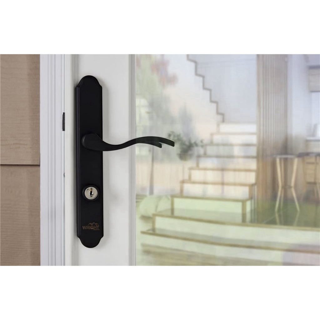 Wright Matte Black Serenade Mortise Storm Patio Door Lock Lever Latch VMT115MB
