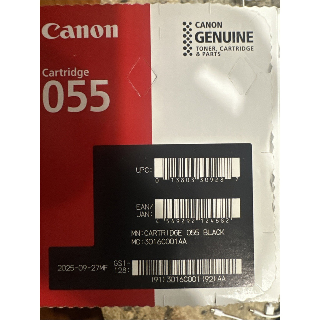 Genuine Canon 055 Black Toner Cartridge OEM 3016C001