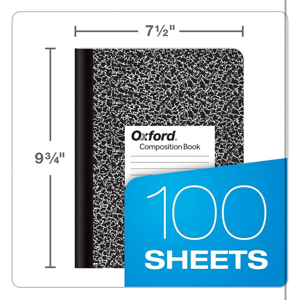12 Pack Oxford Composition Notebooks Wide Ruled Paper 9-3/4" x 7-1/2"