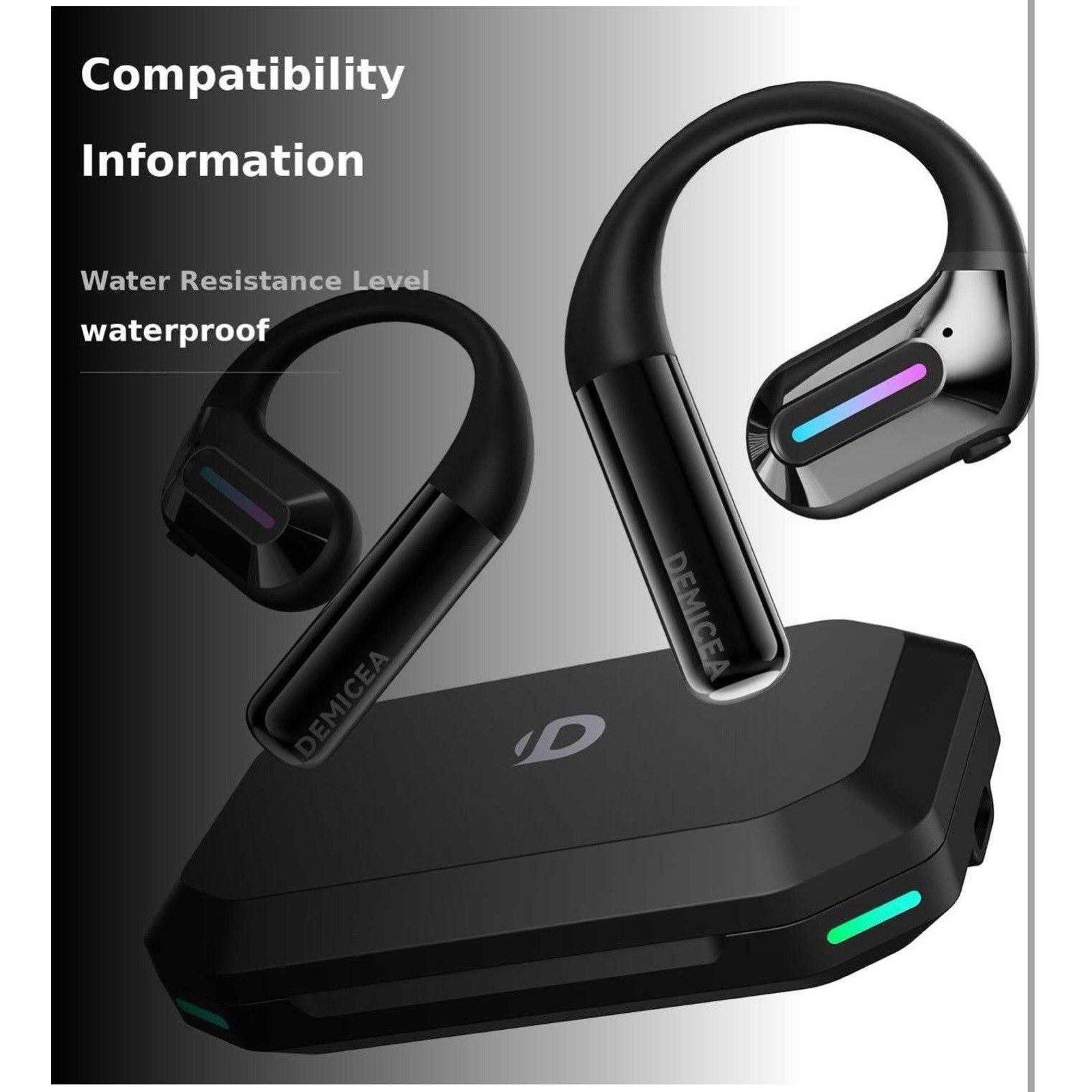 True Bone Conduction Headphones,Open-Ear Headphones,Up to 30H Playtime