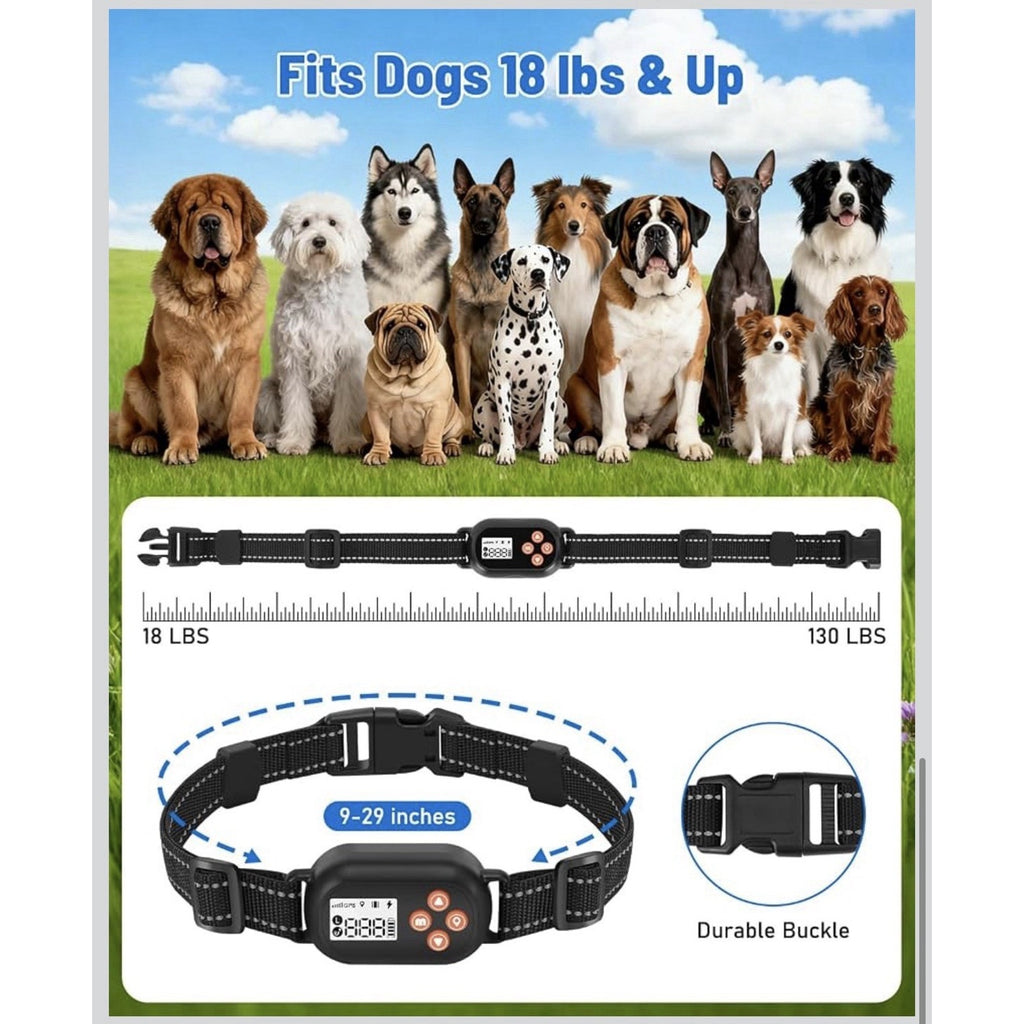 GPS Wireless Dog Fence IPX6 Waterproof Collar for Dogs 18 Lbs