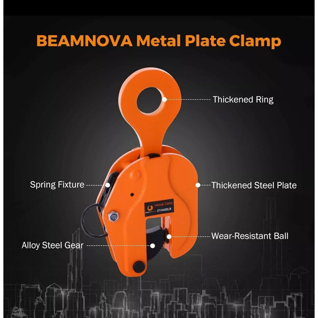 2 Ton 4400 Lbs Vertical Plate Lifting Clamp Sheet Metal Lifting Clamp Metal