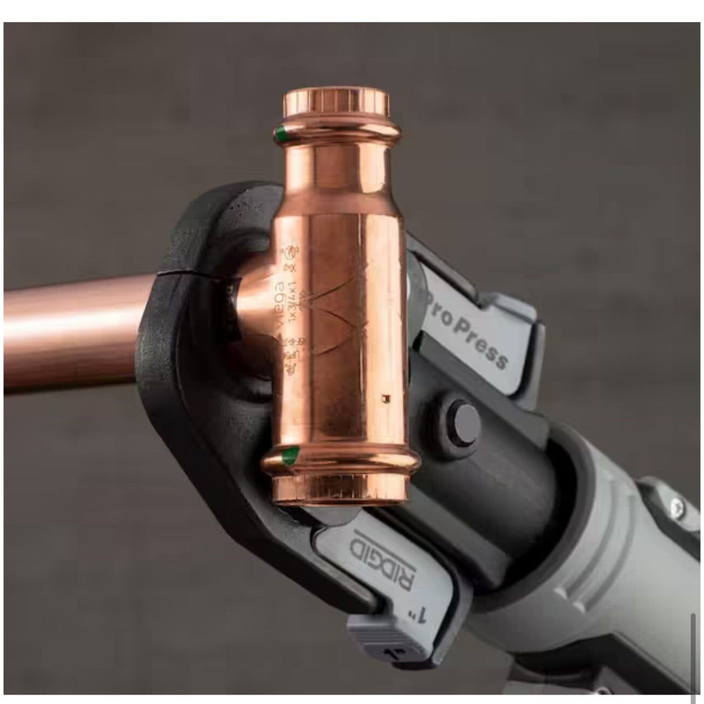 Viega ProPress 1 in. x 3/4 in. x 1 in. Press Copper Reducing Tee Part #77355