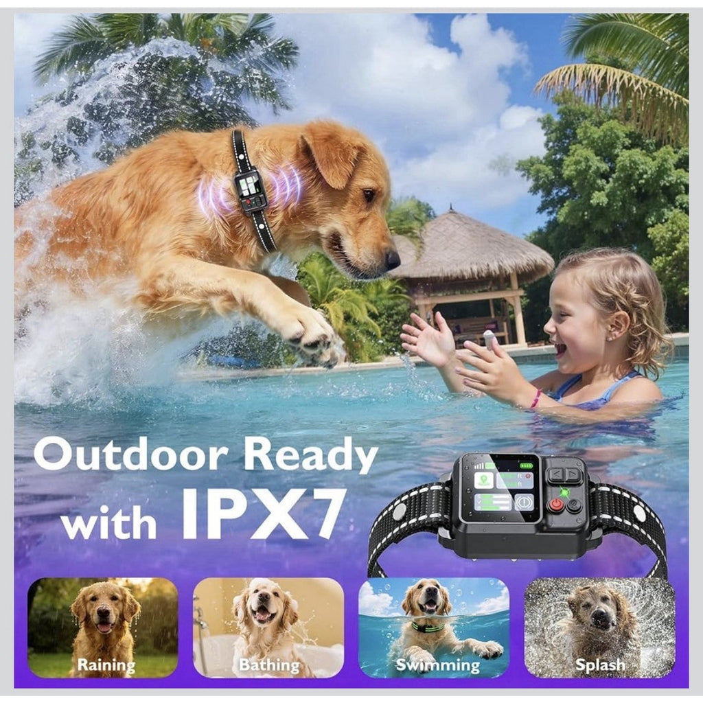 GPS Wireless Dog Fence System, Circular Electric Fence for Dogs Adjustable Range