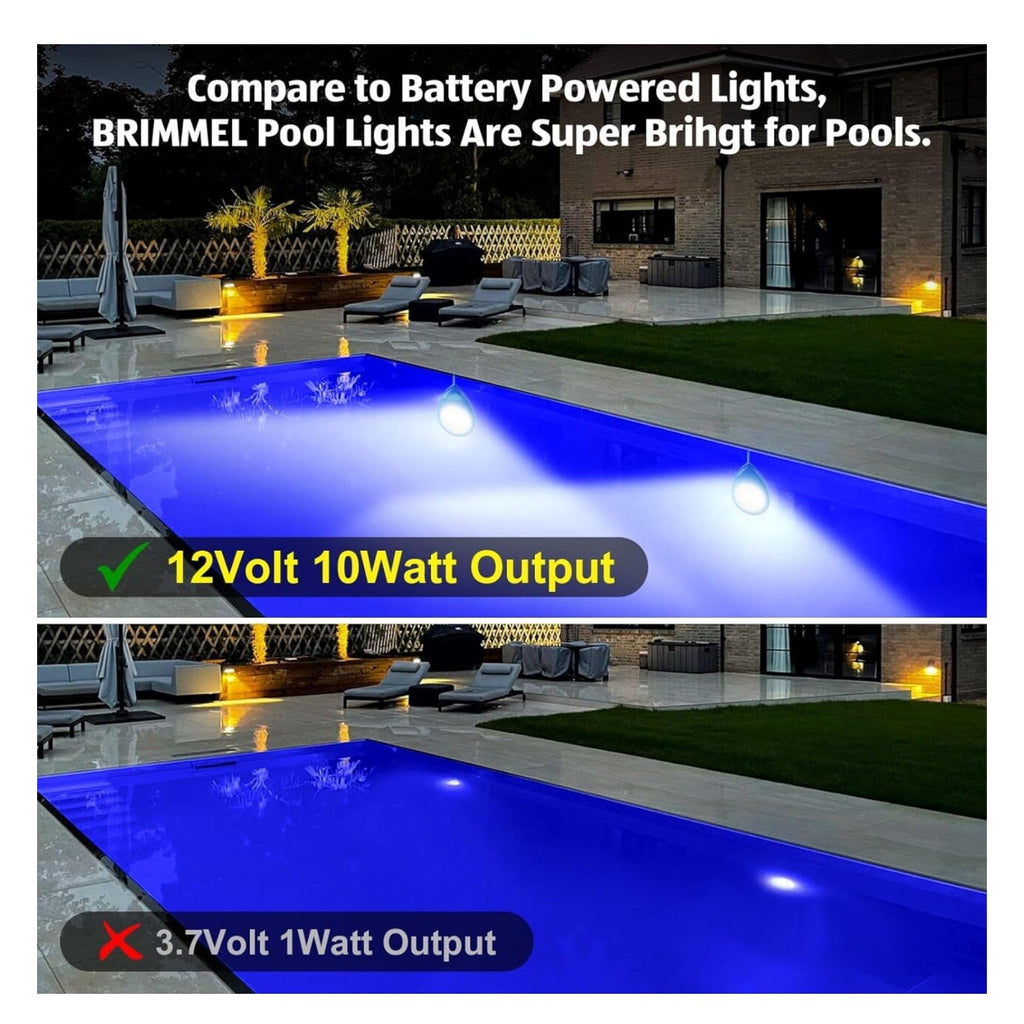 Brimmel LED Pool Light w/Smart App Control 10W RGB Waterproof