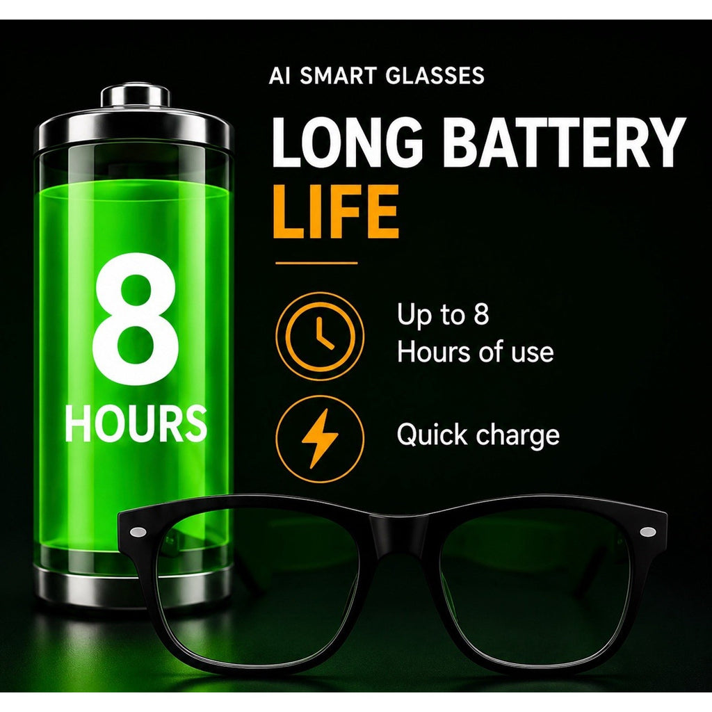 AI Smart Glasses with Camera Live Bluetooth Audio Eyewear Handsfree