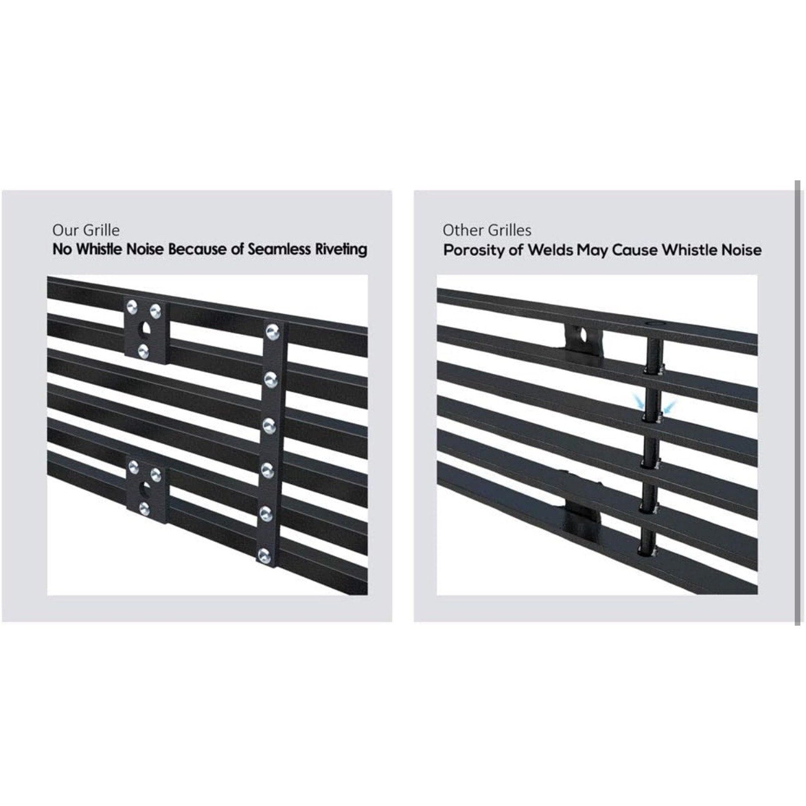 Fits 2014-2019 Toyota 4Runner Reg Model Stainless Black Billet Grille Combo