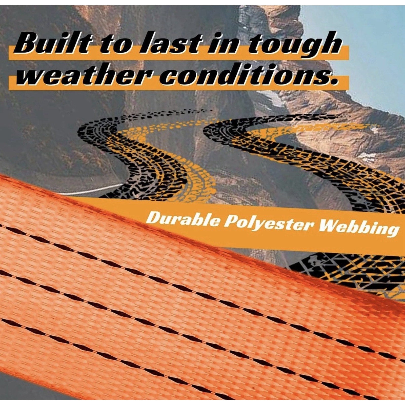 8 Pack Heavy Duty E-Track Ratchet Straps 2"x15' 4500LBS - Orange