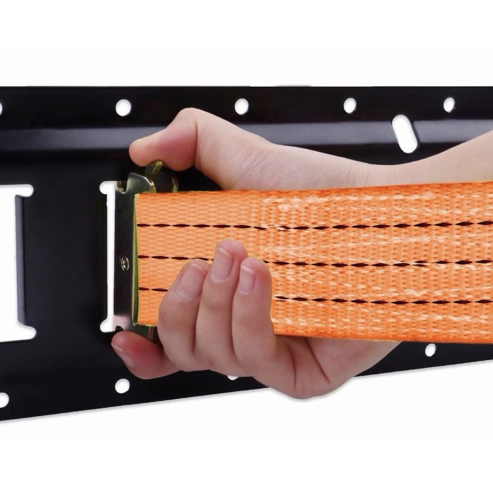 8 Pack Heavy Duty E-Track Ratchet Straps 2"x15' 4500LBS - Orange