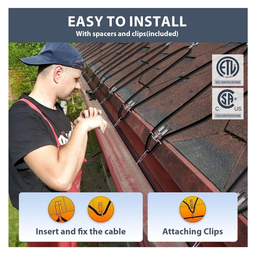 Pre-assembled Self-regulating Pipe Heating Cable Heat It 30ft