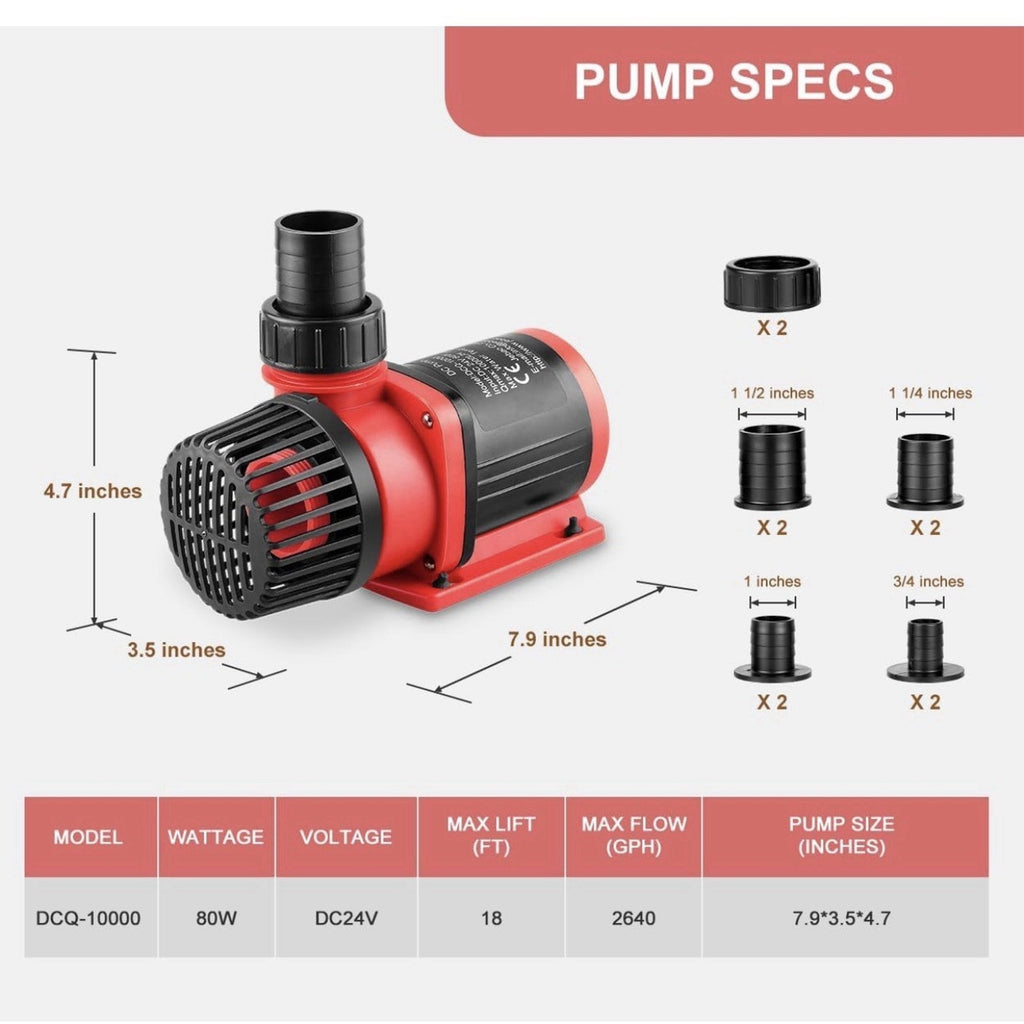 JEBAO 10000lph 80w Aquarium DC Return Pump With Controller and Wave Function
