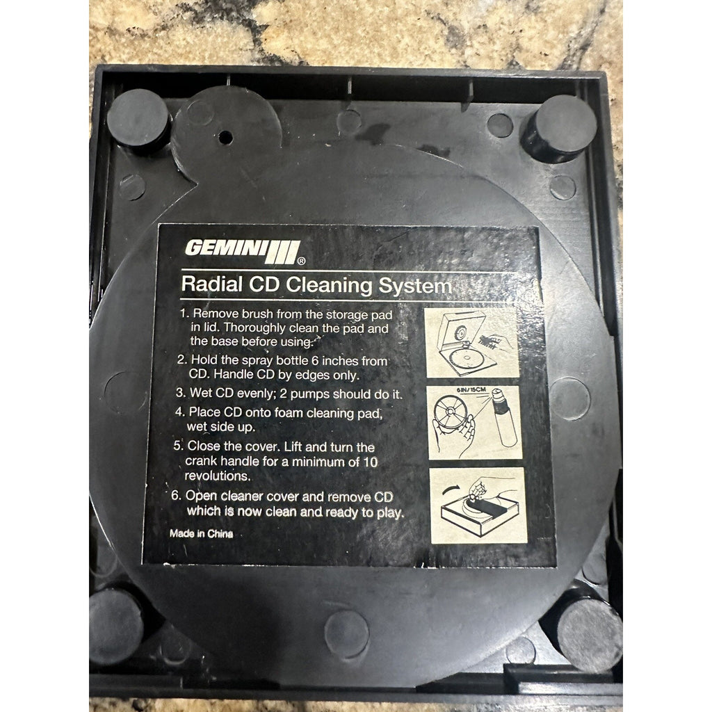Vintage Gemini Audio Radial CD Cleaner System Removes Dirt AS459
