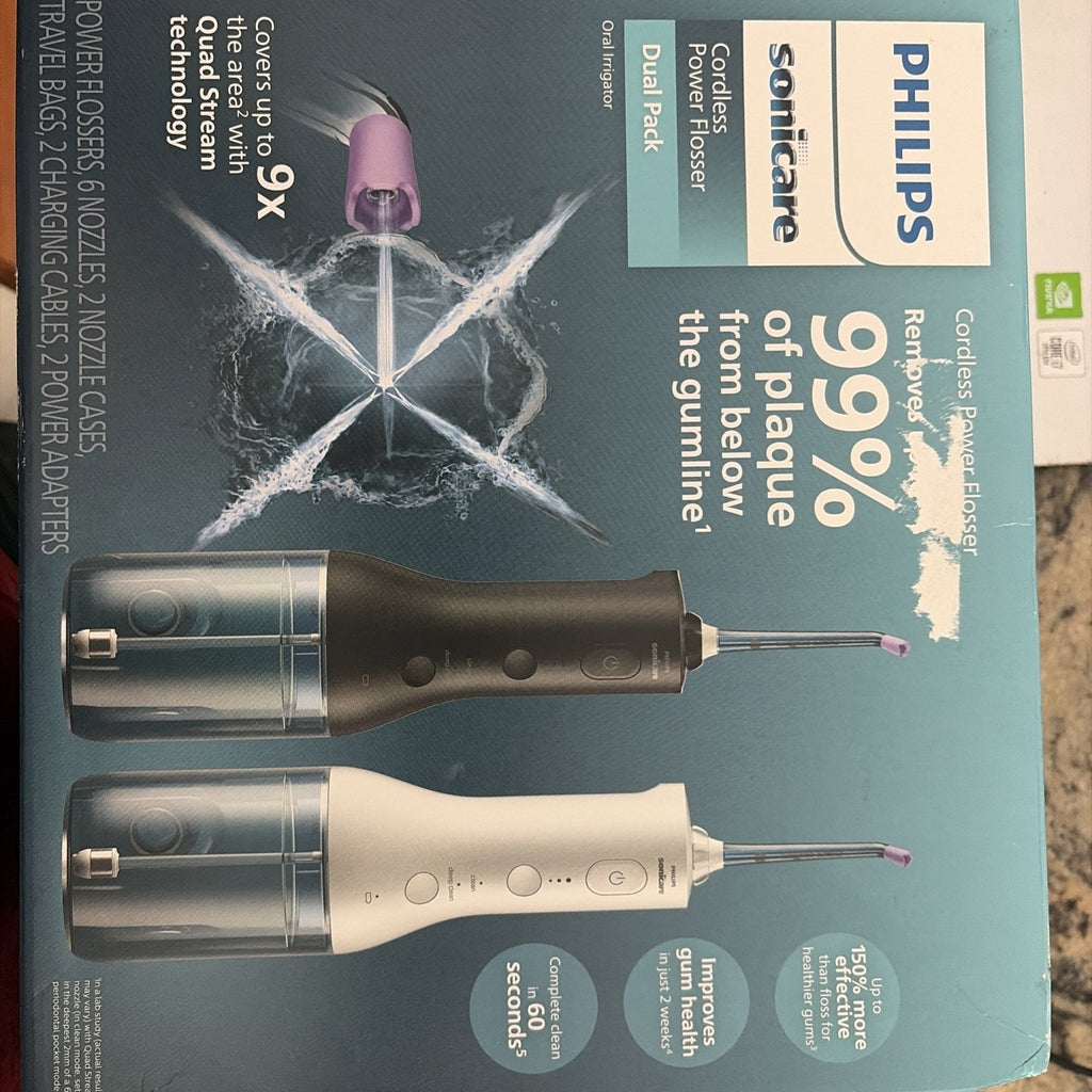 Philips Sonicare Cordless Rechargeable Power Water Flosser, 2-pack (Brand New)