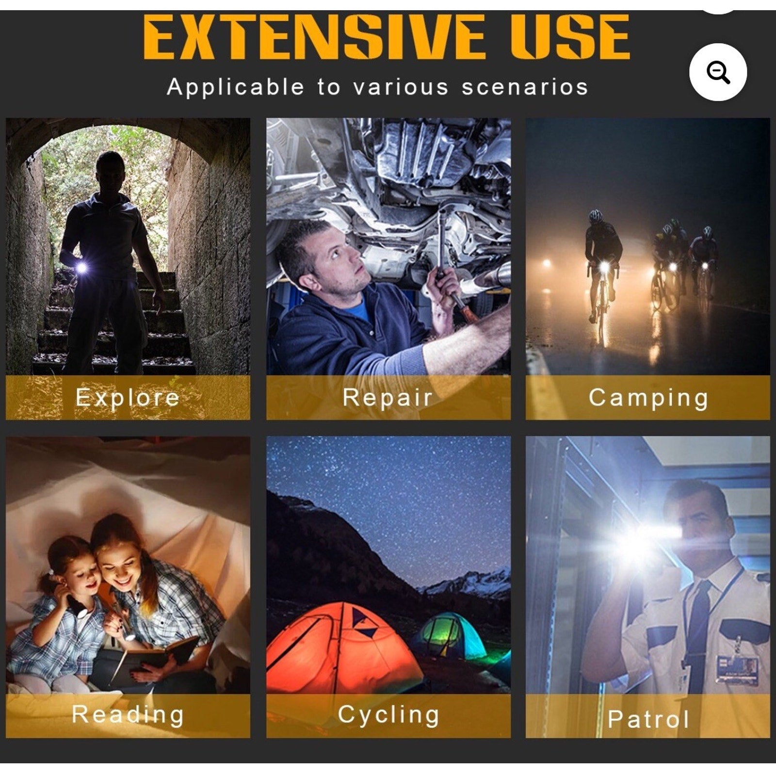 Garberiel XHP Rechargeable LED Flashlight High Lumens 120000 Lumen Super Bright