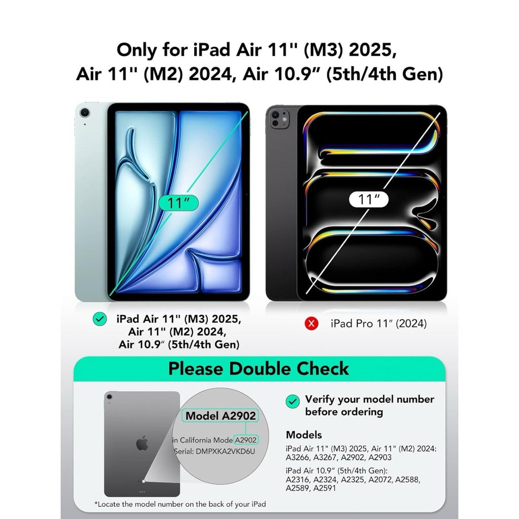 ESR Green iPad Air 11 Inch Case M2, 6Th/5Th/4Th Gen Case (2024/2022)