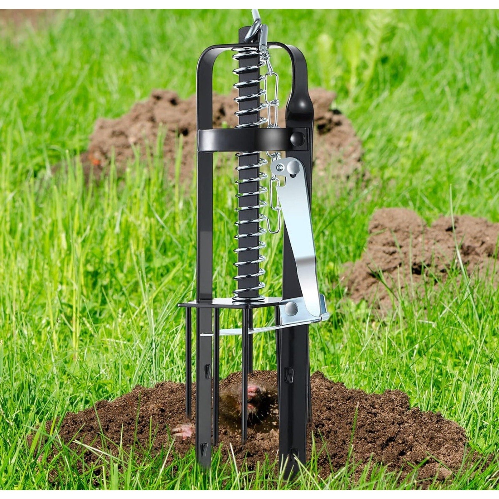 Qualirey 1 Pc Mole Trap for Lawns, Spear Style Mole Killer for Garden Yard