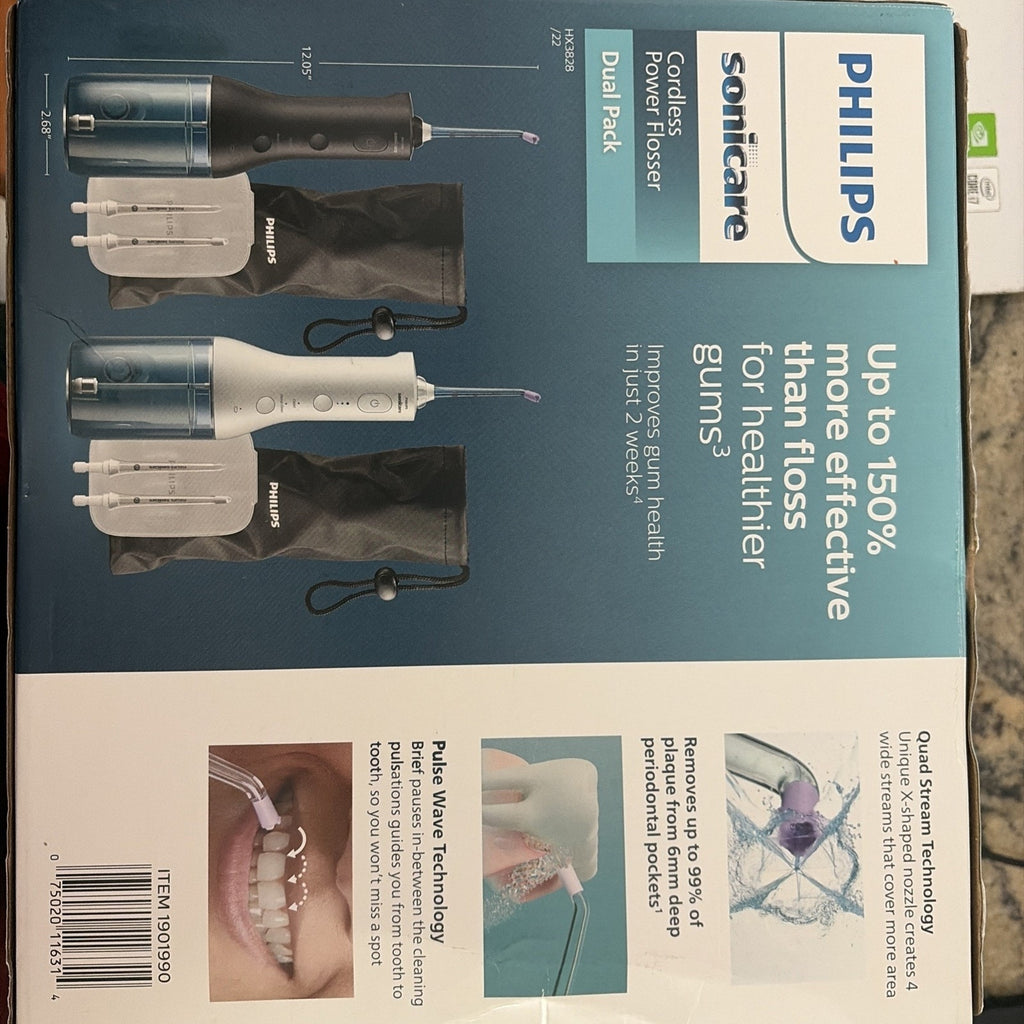 Philips Sonicare Cordless Rechargeable Power Water Flosser, 2-pack (Brand New)