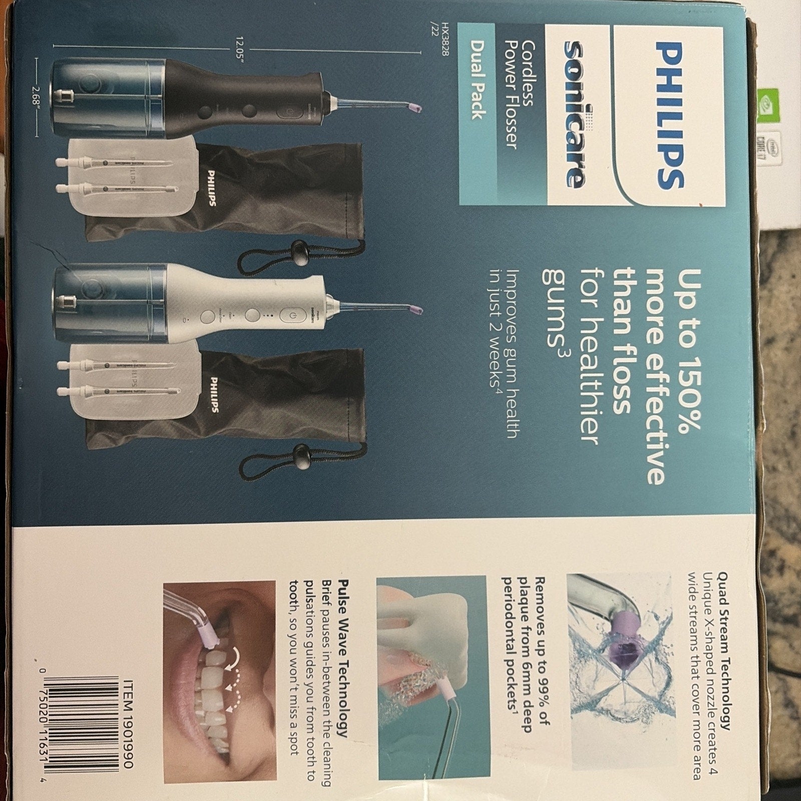 Philips Sonicare Cordless Rechargeable Power Water Flosser, 2-pack (Brand New)