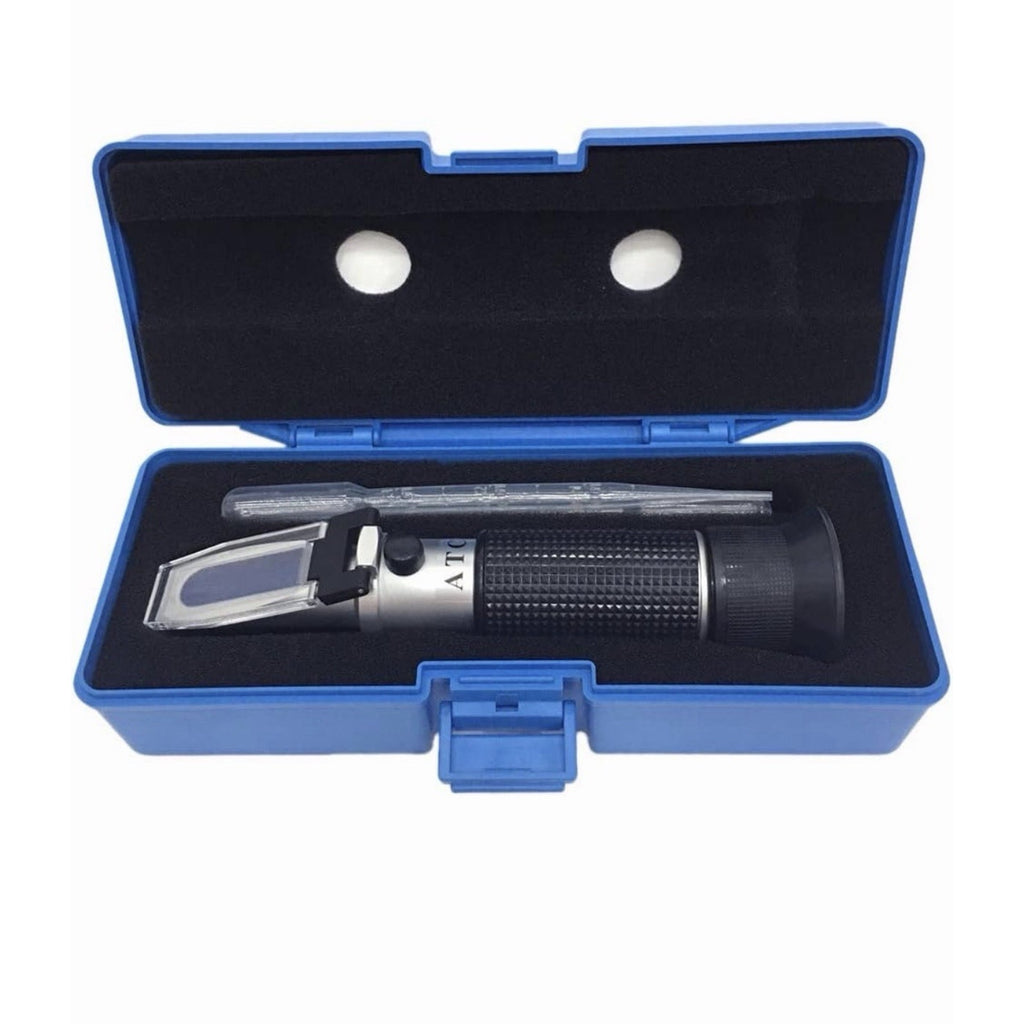 Brix Refractometer with ATC, Dual Scale - Specific Gravity & Brix, Hydrometer in