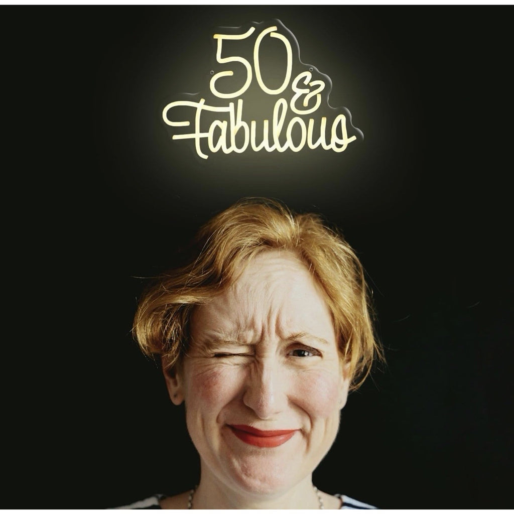 50 Fabulous Neon Light Fifty Years Old Neon Sign for 50th Wedding Anniversary