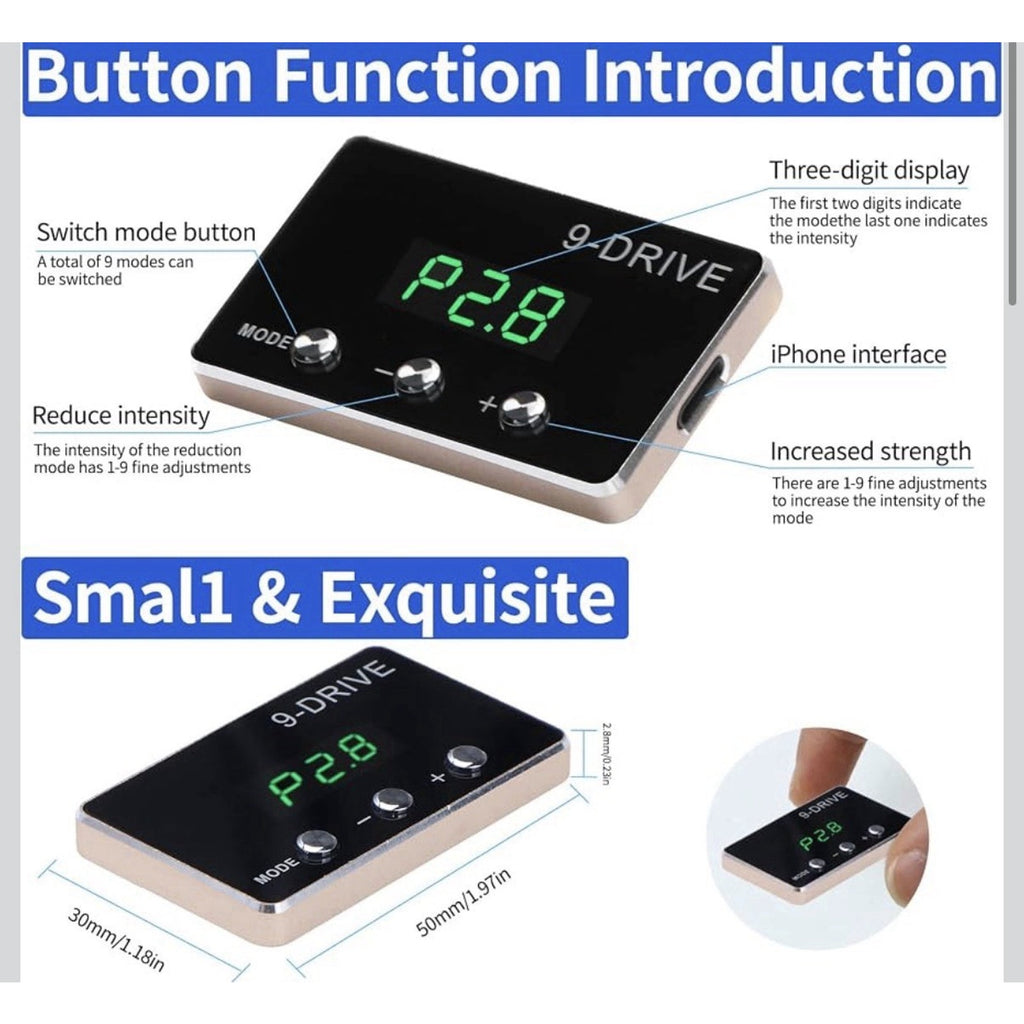 Throttle Response Controller, 9 Drive 9-Mode Smart Electronic Racing Pedal