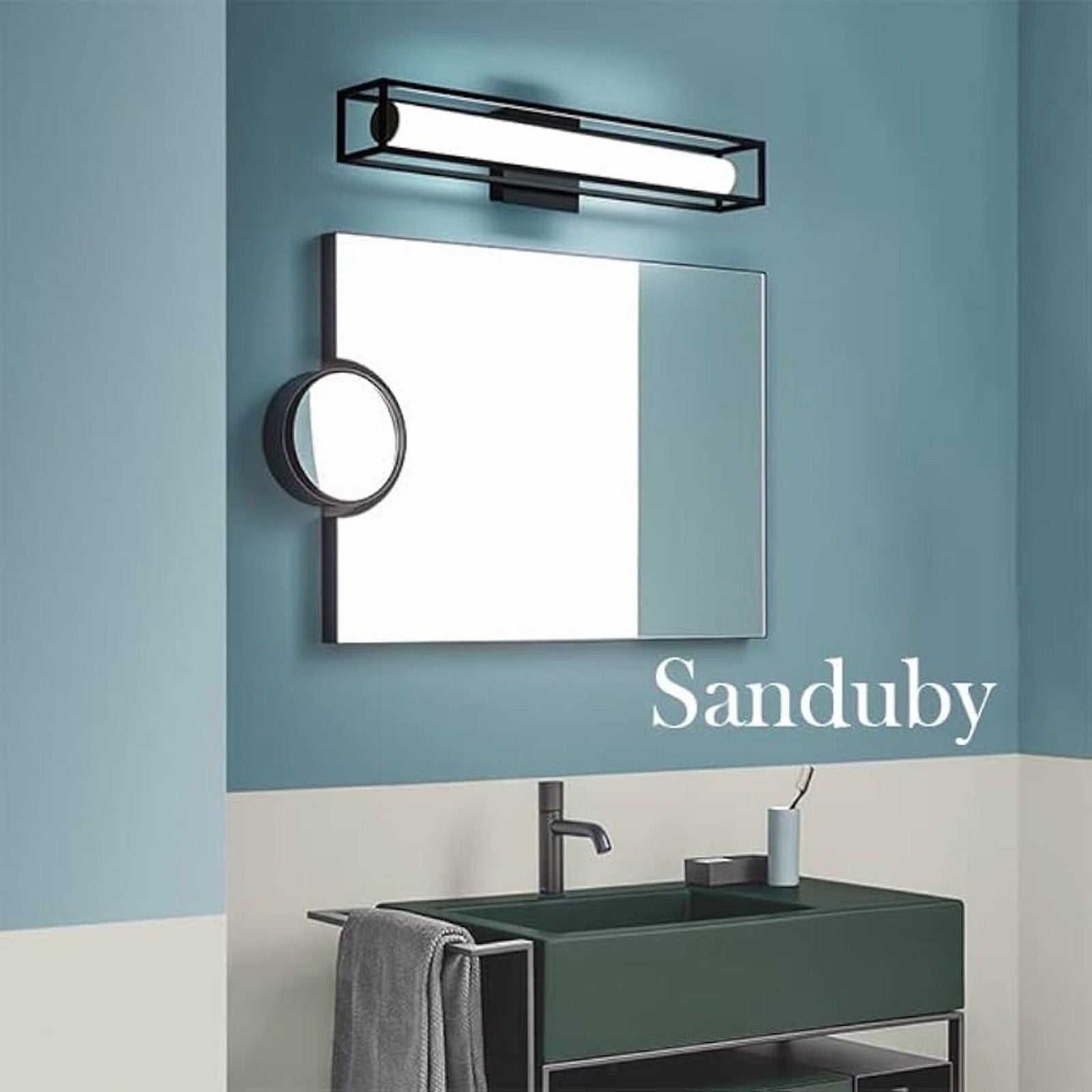 Black Vanity Light Modern Vanity Light Bar, 12W 26 inch Vanity LED Light Wall