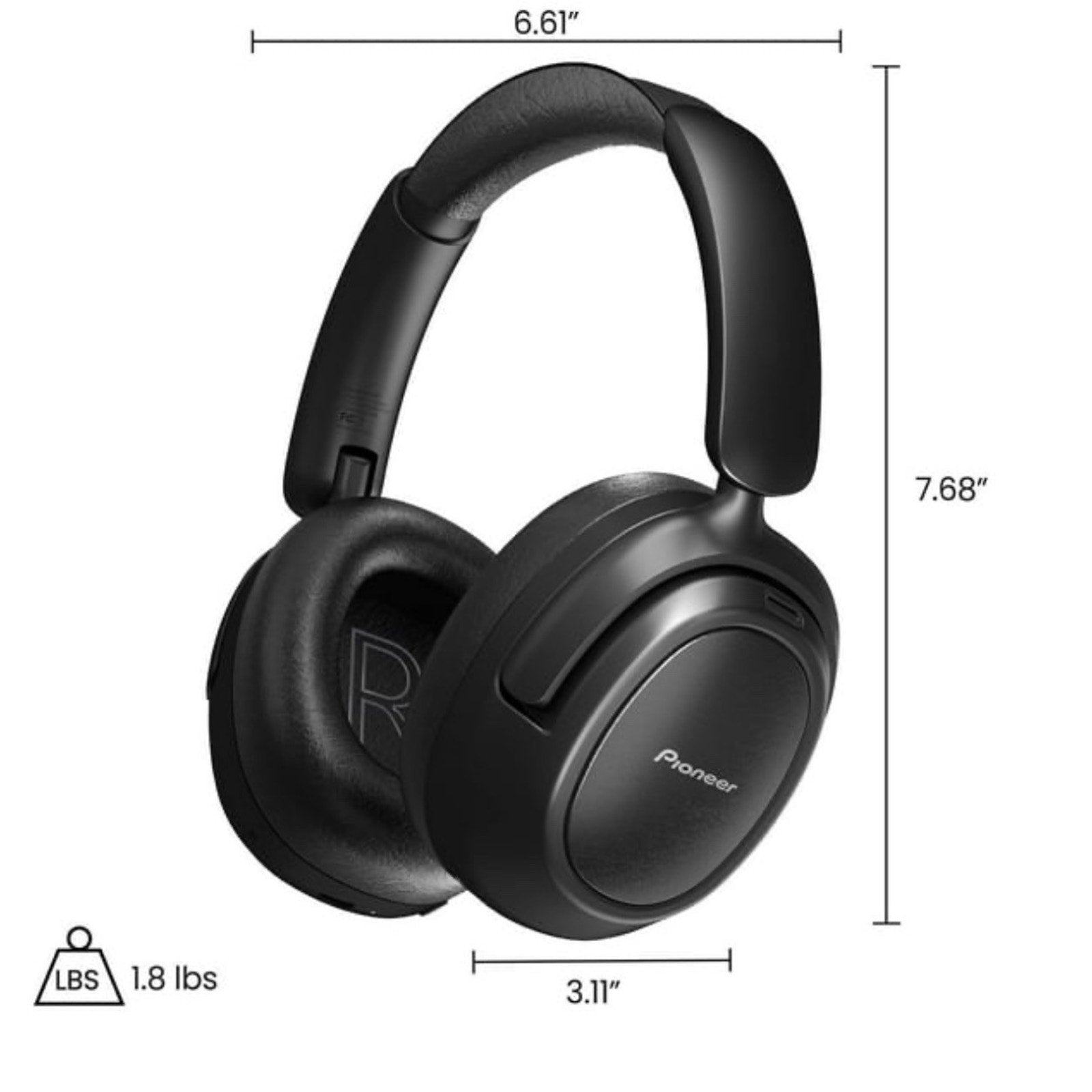 Pioneer A50 Dual Mode Wireless Headphones with Hybrid Active Noise Cancellation