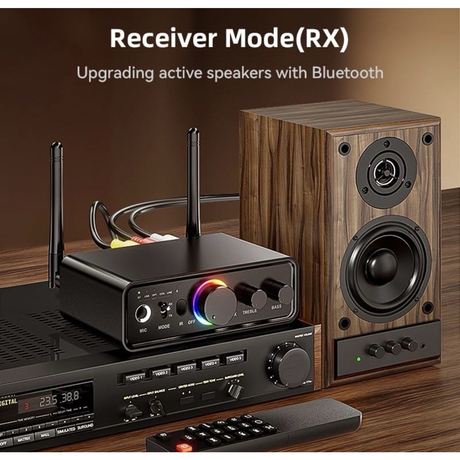 Upgraded M18 Bluetooth 5.3 Audio Receiver Transmitter for Home Stereo TV