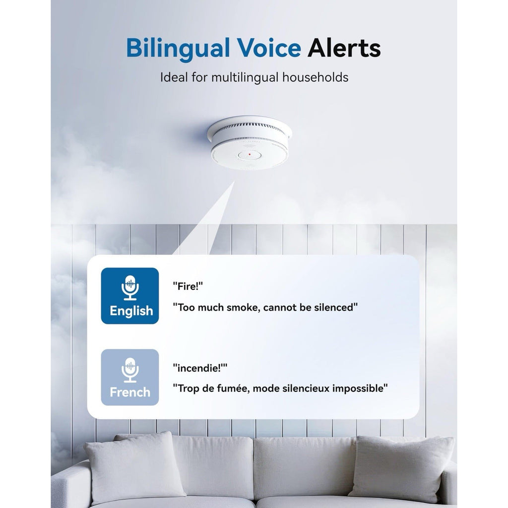 1 X SITERWELL Battery Photoelectric Smoke Alarm 10 Year Battery GS886-H04