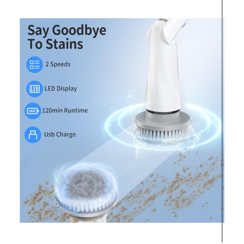 Electric Spin Scrubber, Electric Shower Scrubber with Long Handle Adjustable