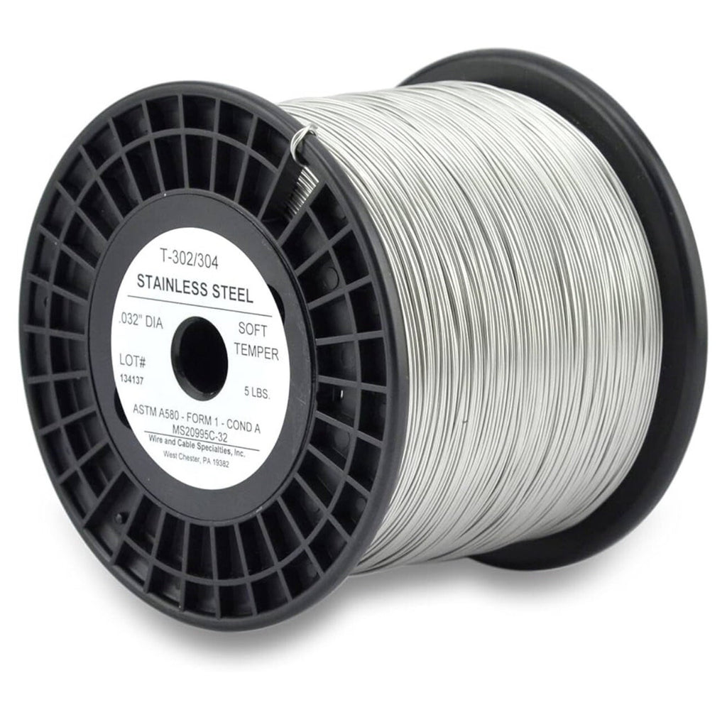 Lock Wire T302/304 Stainless Nasm20995 Ms20995c Astm A580 Cond A Ams5697 .032 In