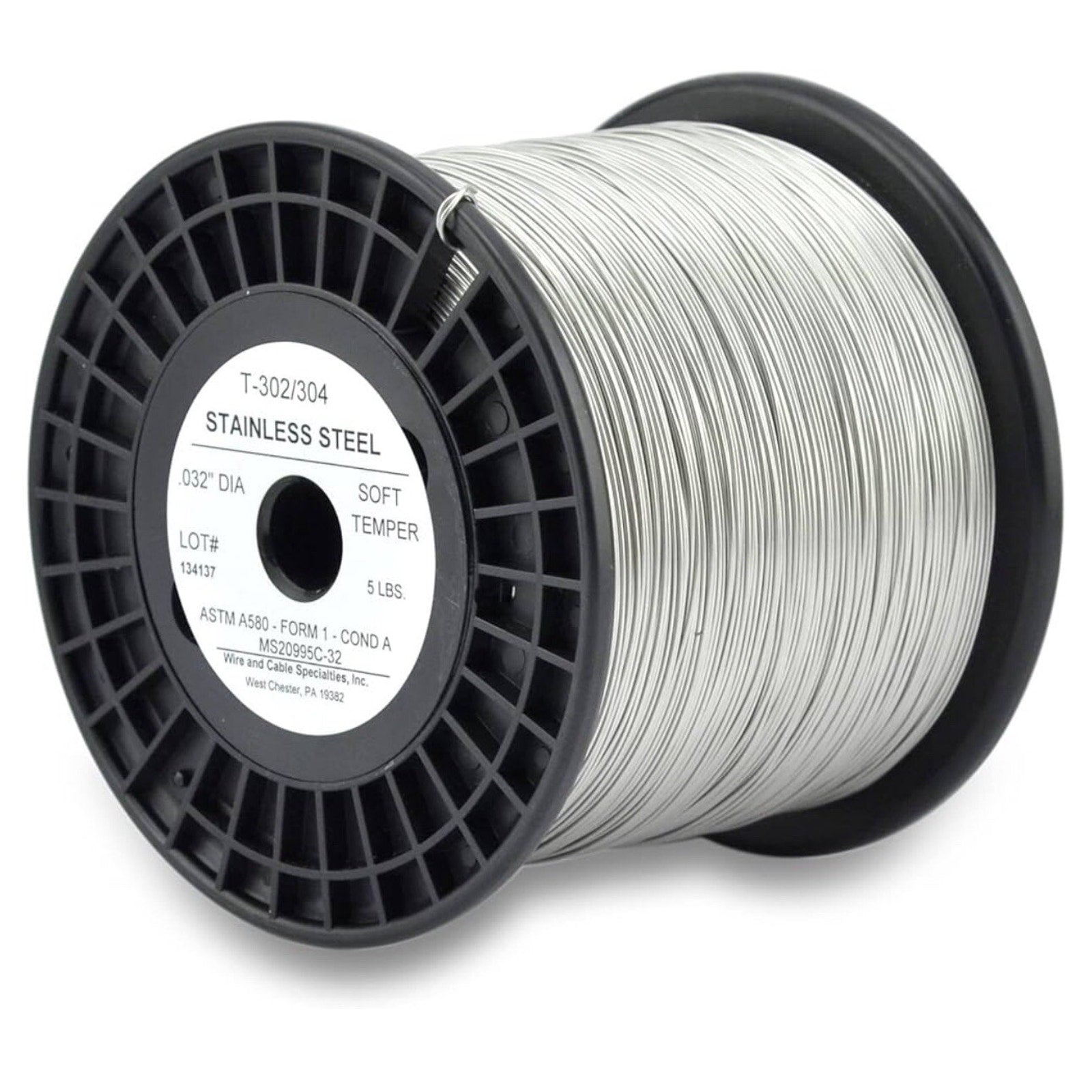 Lock Wire T302/304 Stainless Nasm20995 Ms20995c Astm A580 Cond A Ams5697 .032 In