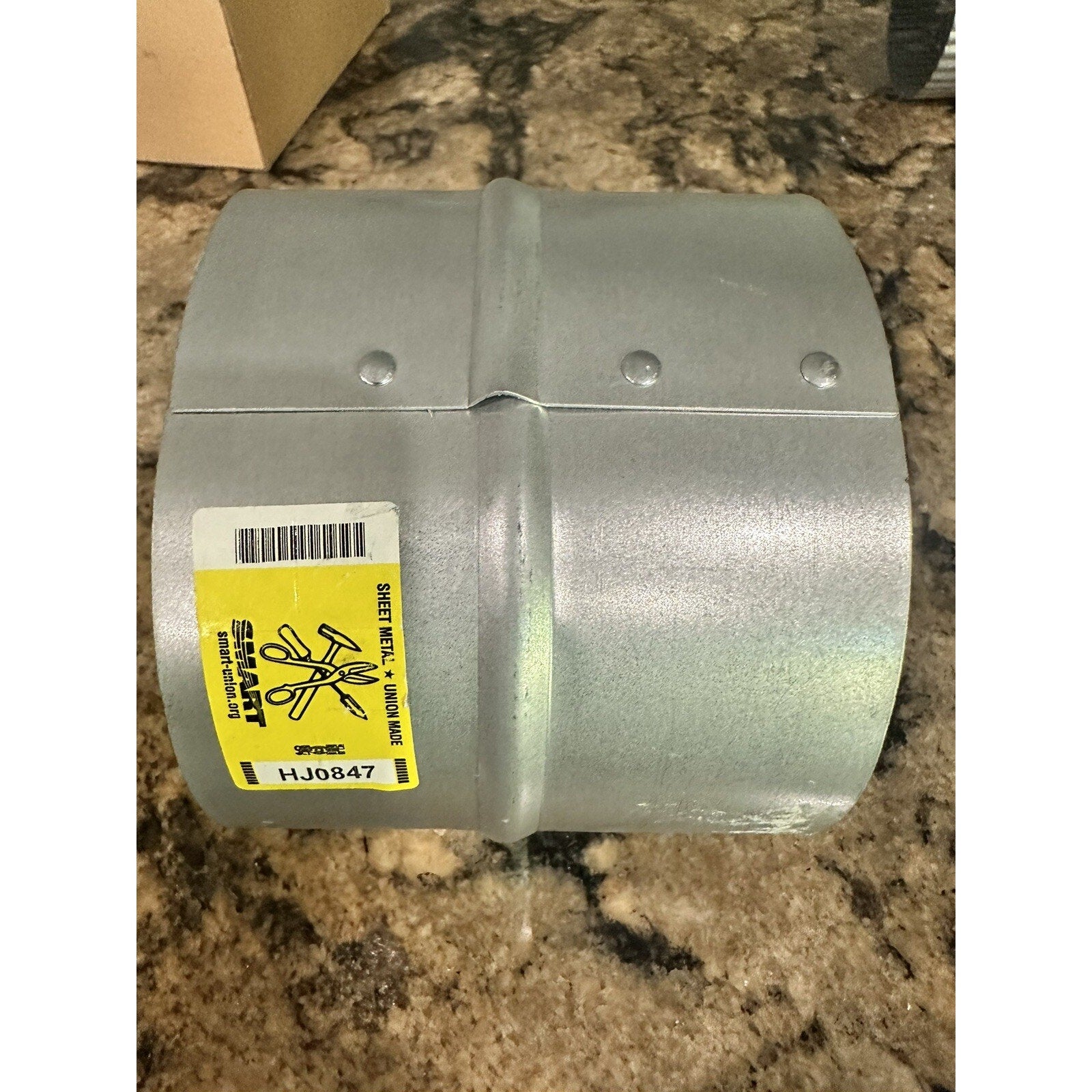 5" Inch Galvanized Metal Vent Duct Connector - Round Metal - Female