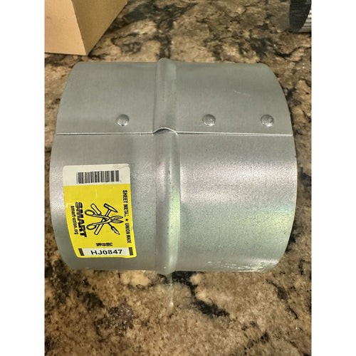 5" Inch Galvanized Metal Vent Duct Connector - Round Metal - Female