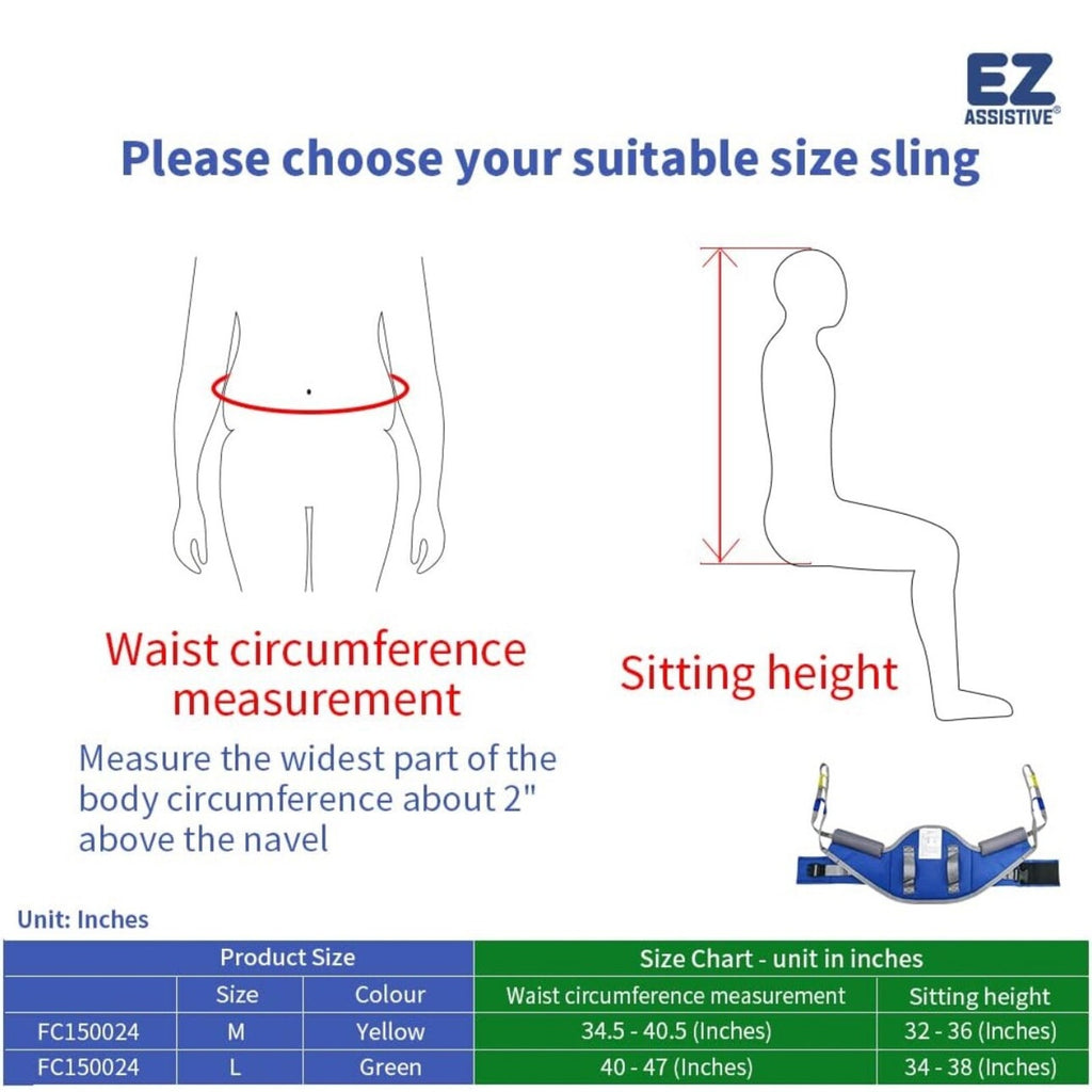 Sit to Stand Padded Patient Lift Sling,500Lbs Safety Loading Weight, Stand Assis