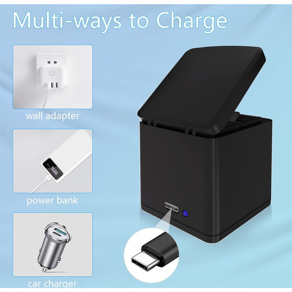 Artman Battery 1500mAh(3xPack) and 3-Channel LED USB Storage Charger