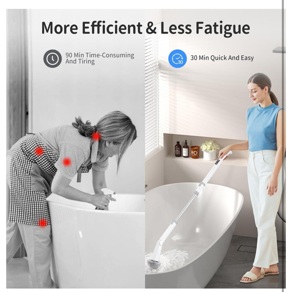 Electric Spin Scrubber, Electric Shower Scrubber with Long Handle Adjustable