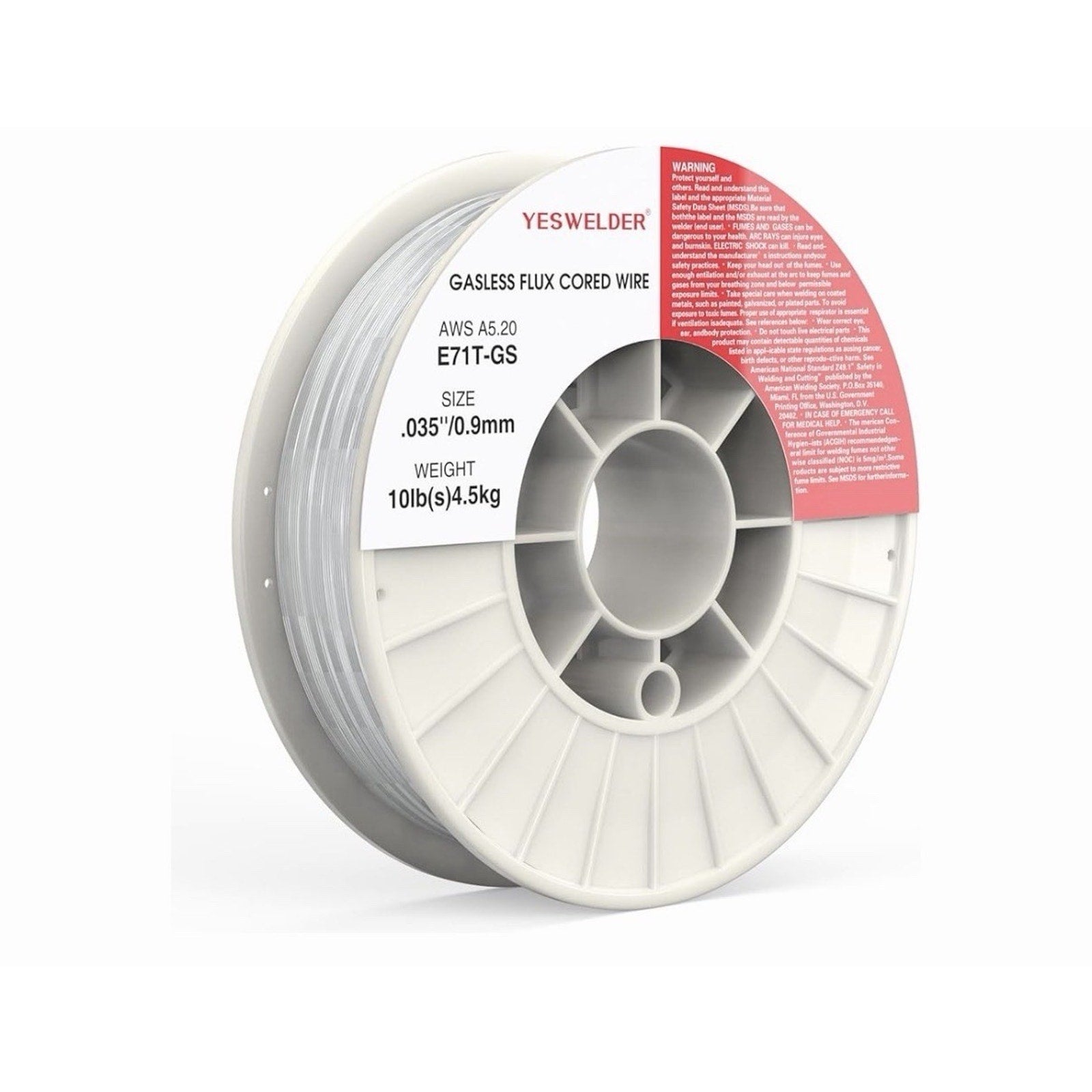 Flux Core Gasless Mig Wire, Mild Steel-E71T-GS .035" 0.9mm-10 Lbs Spool